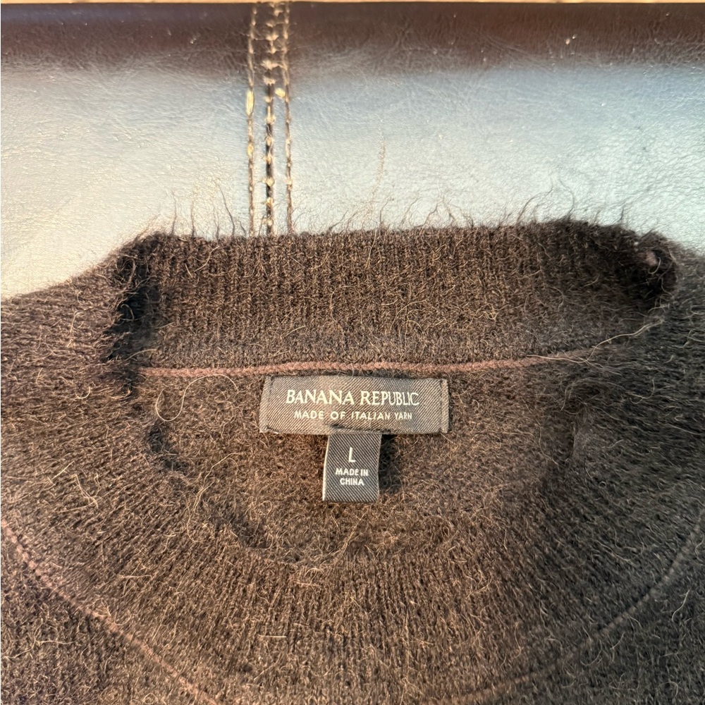 Banana Republic 100% Merino Wool Fine Italian Yarn Sweater Filpucci Black Large